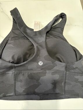 lululemon athletica Black Camo Racerback Sports Bra
